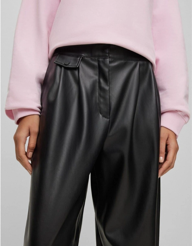 Hesizila Solid Patterned Wide Leg Pants