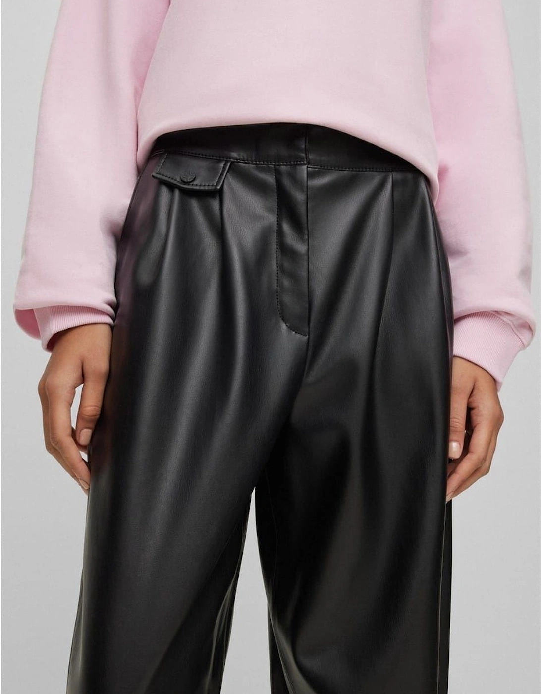 Hesizila Solid Patterned Wide Leg Pants
