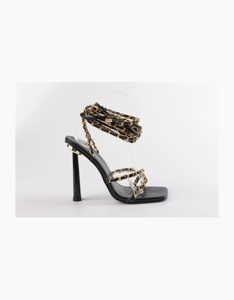 Doub Ti Up Stiletto Heel Sandals
