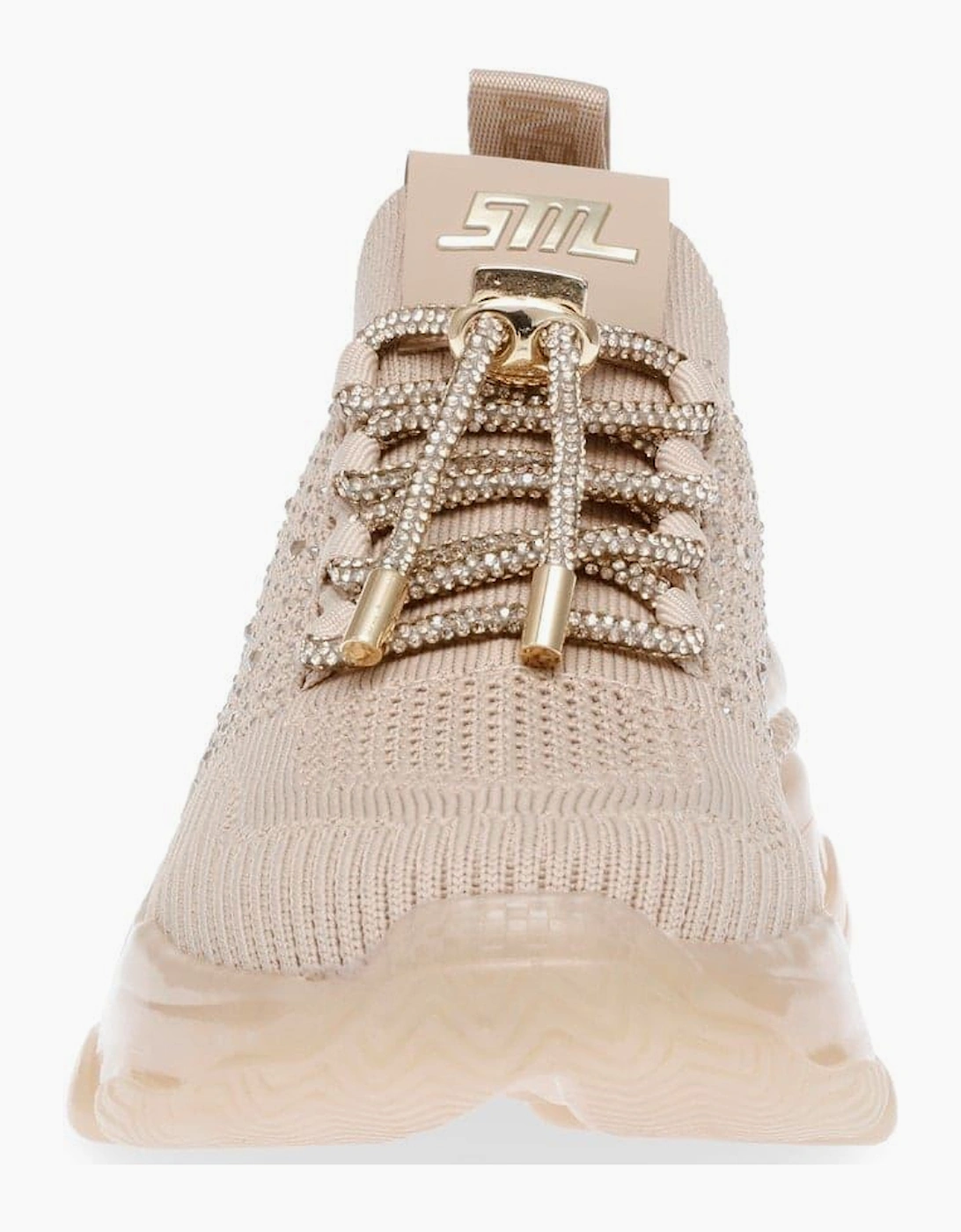 Textured Lace-Up Chunky Sneakers