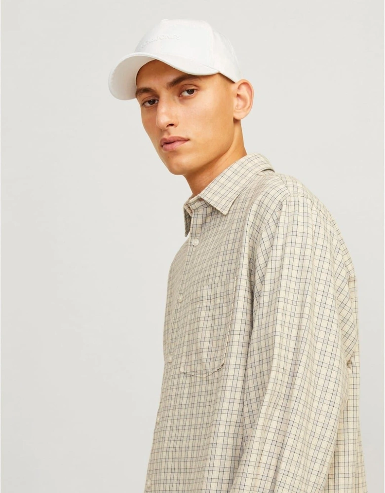 Solid Patterned Lettering Logo Dad Cap