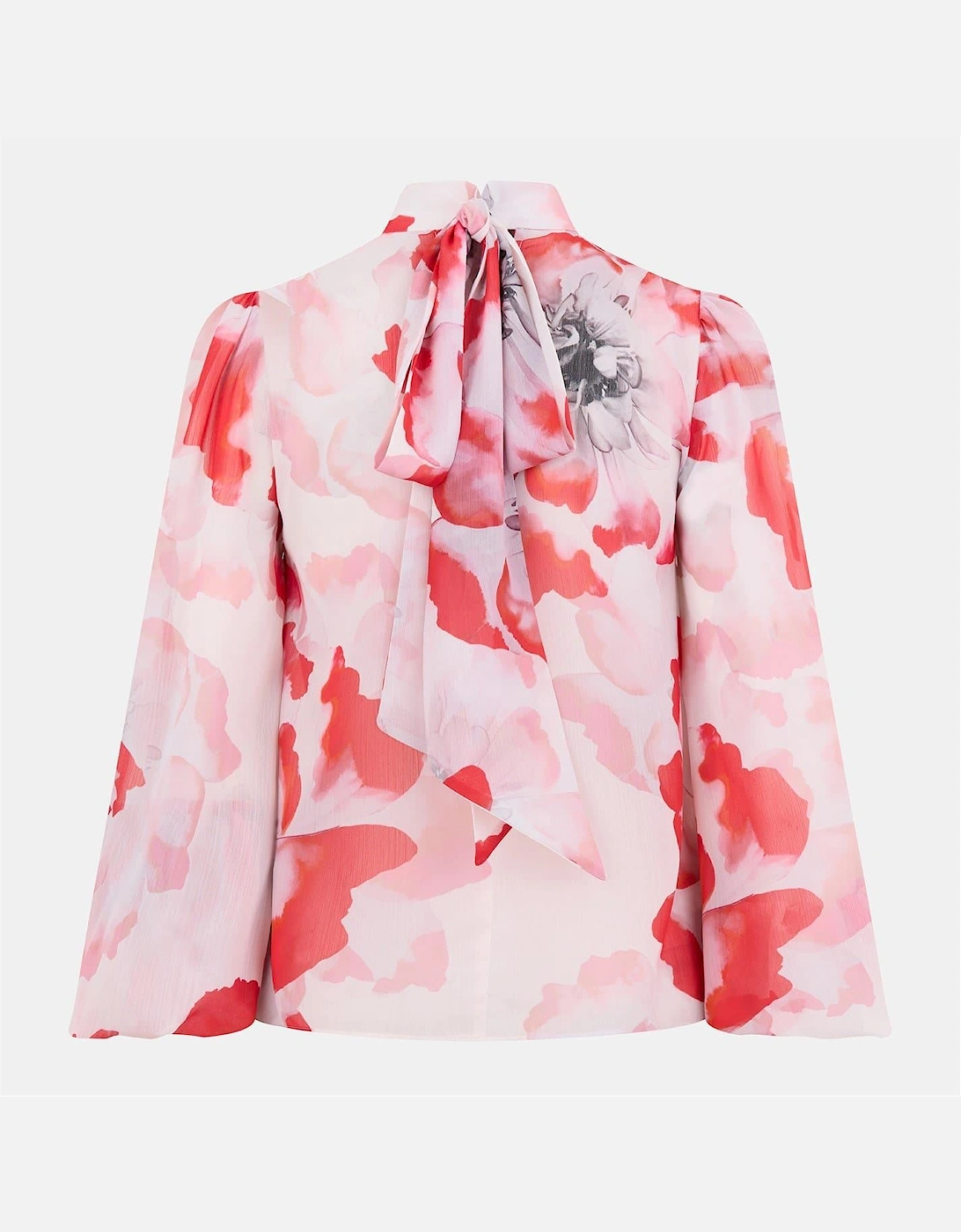 Relaxed Fit Balloon Sleeve High Neck Blouse
