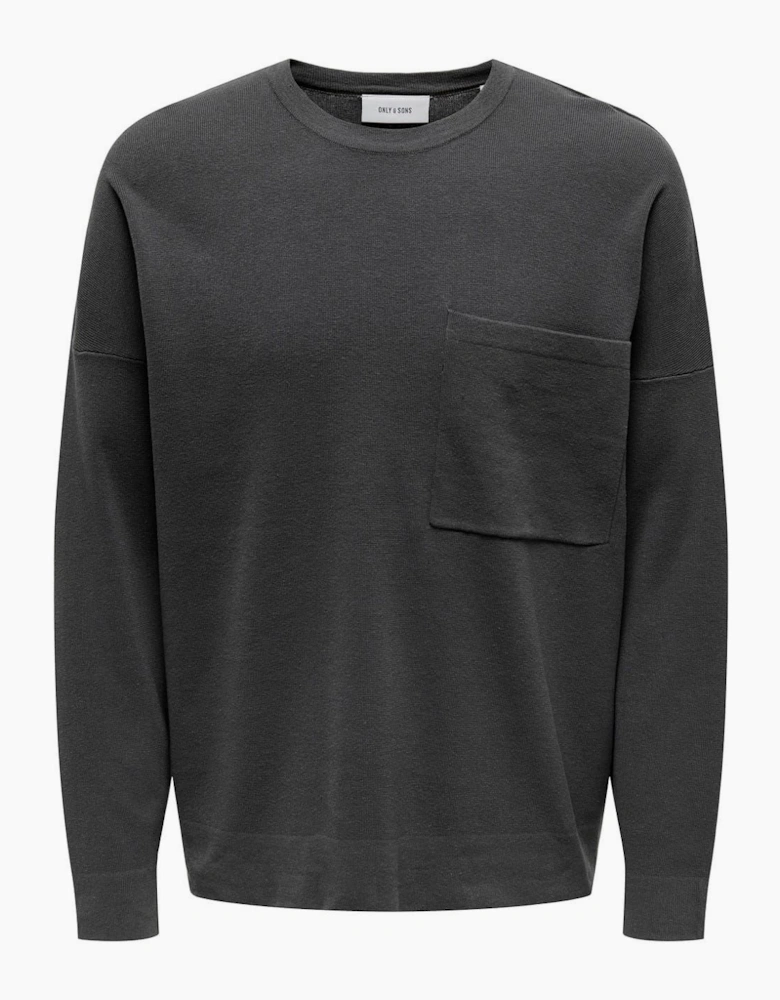 Relaxed Fit Crew Neck Long Sleeve Sweatshirt