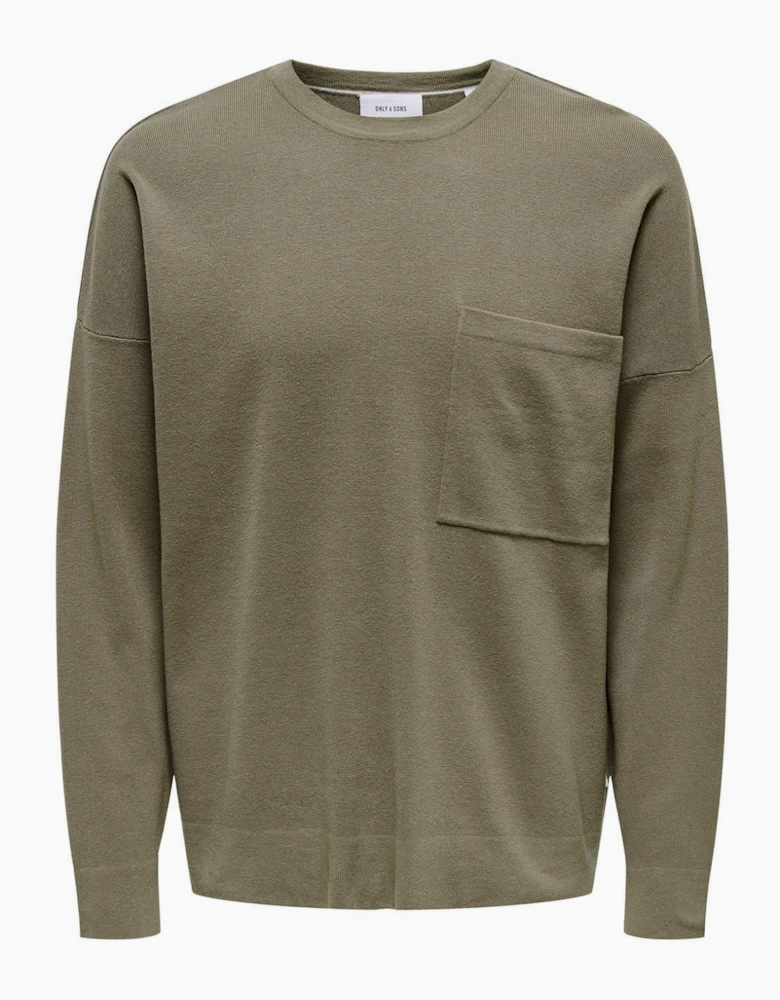 Relaxed Fit Crew Neck Long Sleeve Sweatshirt