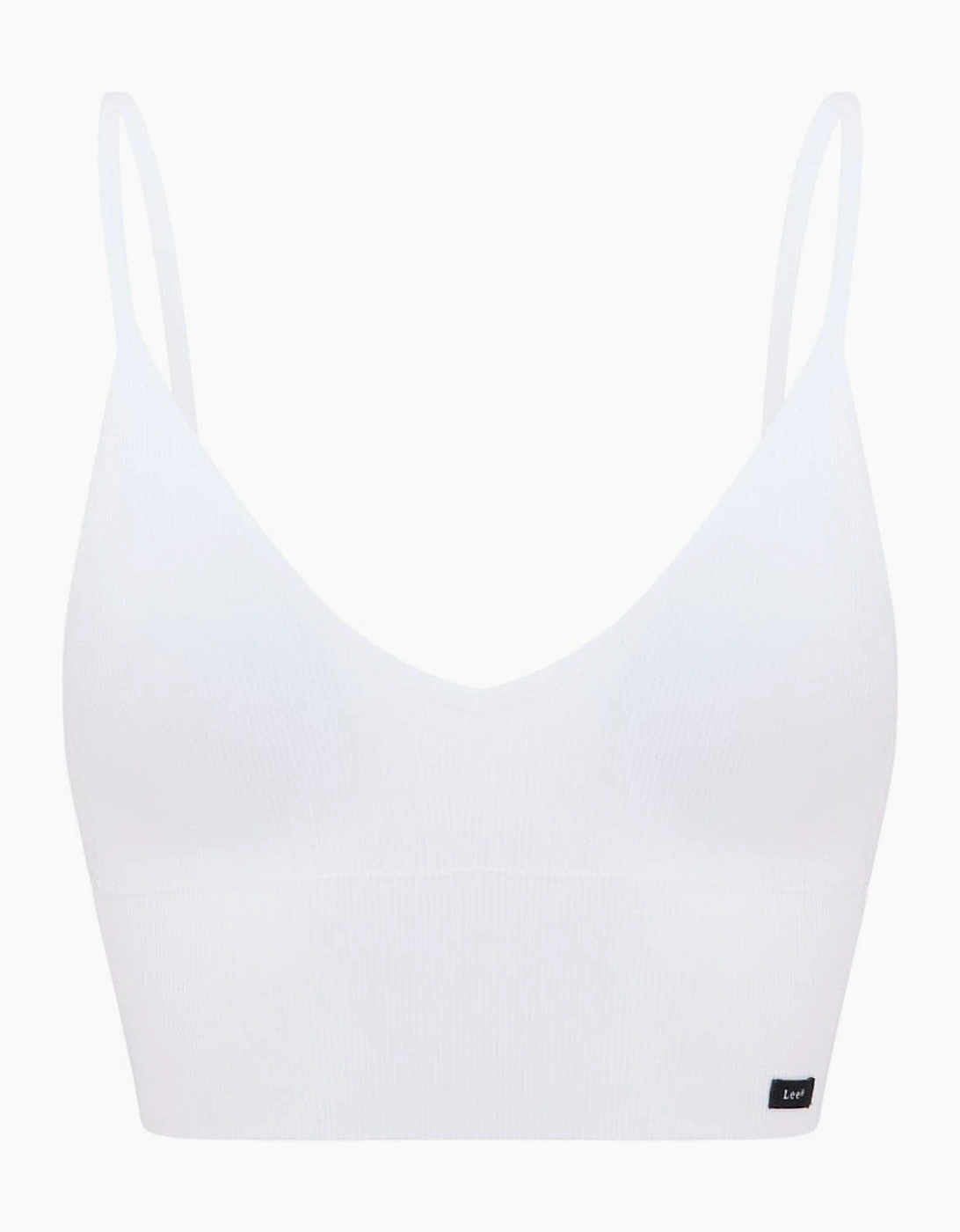 Lee Lee Women's Flora V-Neck Slim Fit Crop Bra - White