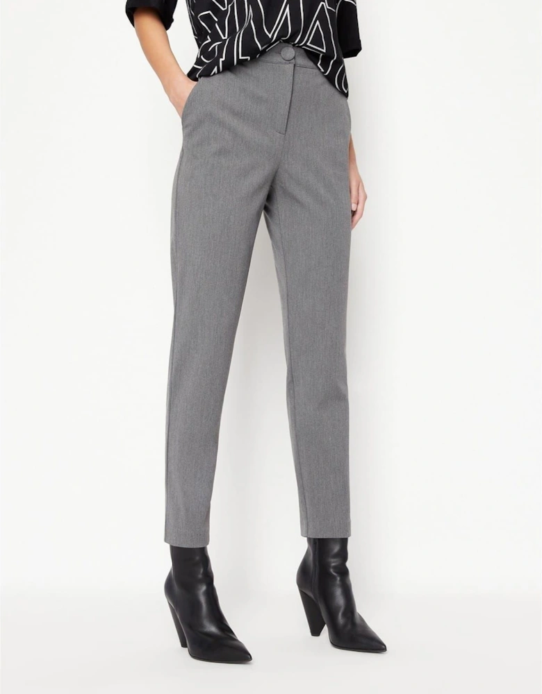 Solid Patterned Slim Trousers