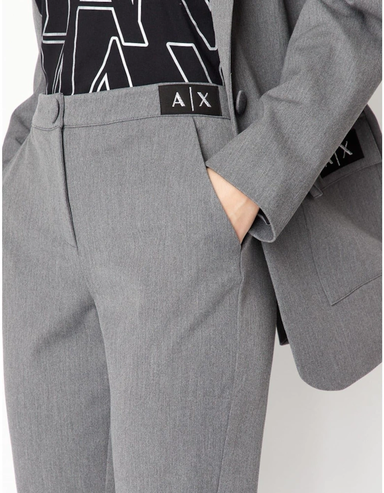 Solid Patterned Slim Trousers