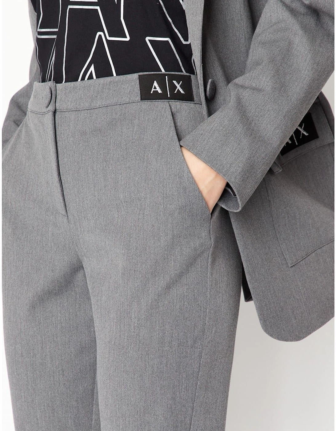 Solid Patterned Slim Trousers