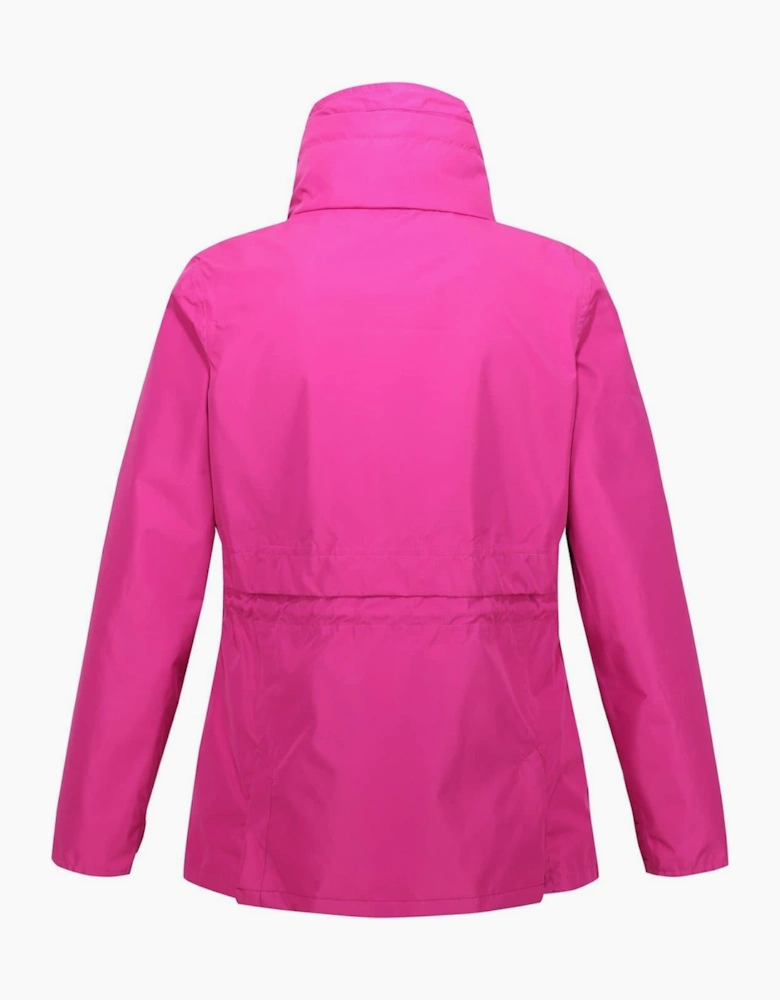 Nadira Solid Patterned Drawstring Rain Jacket