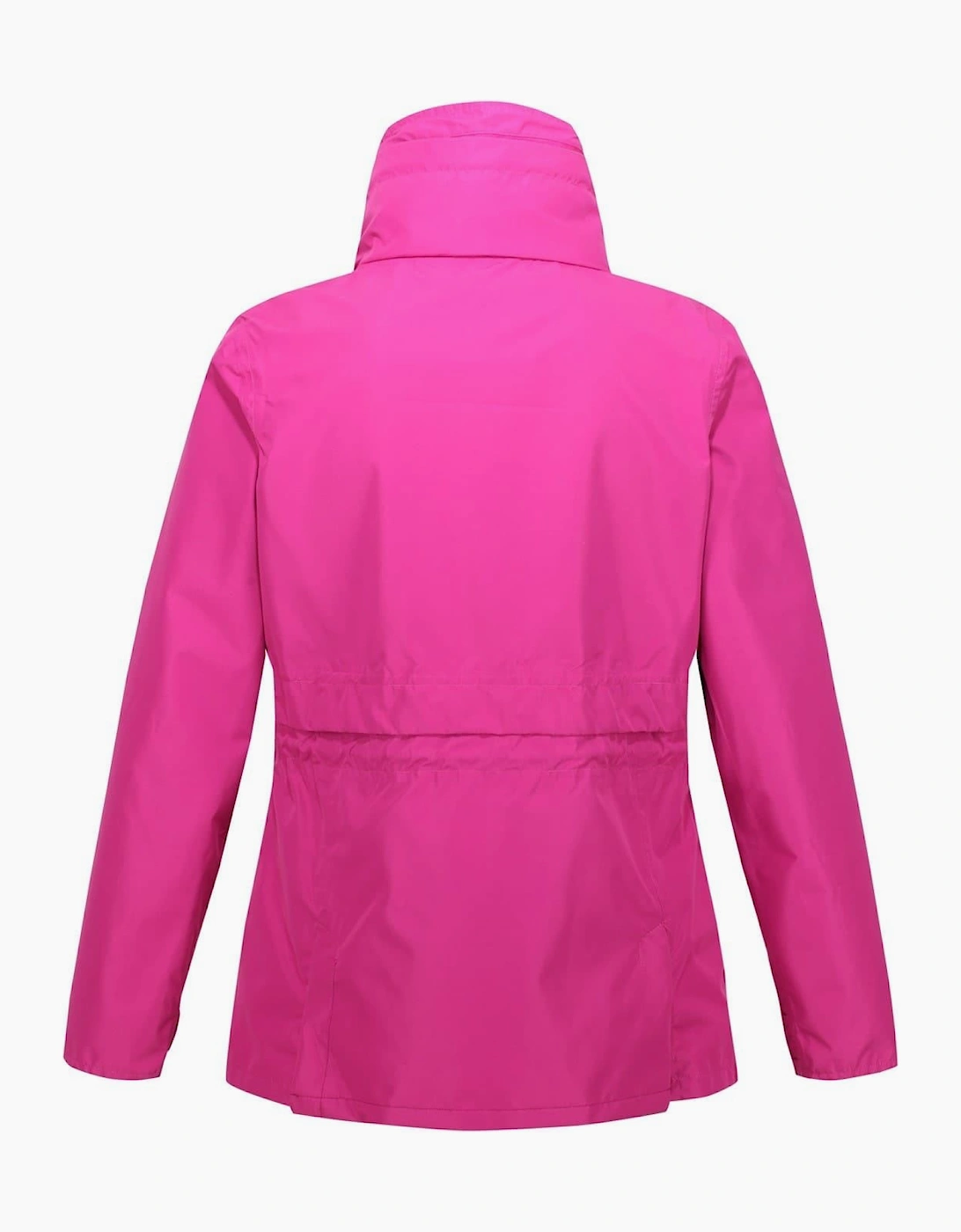 Nadira Solid Patterned Drawstring Rain Jacket
