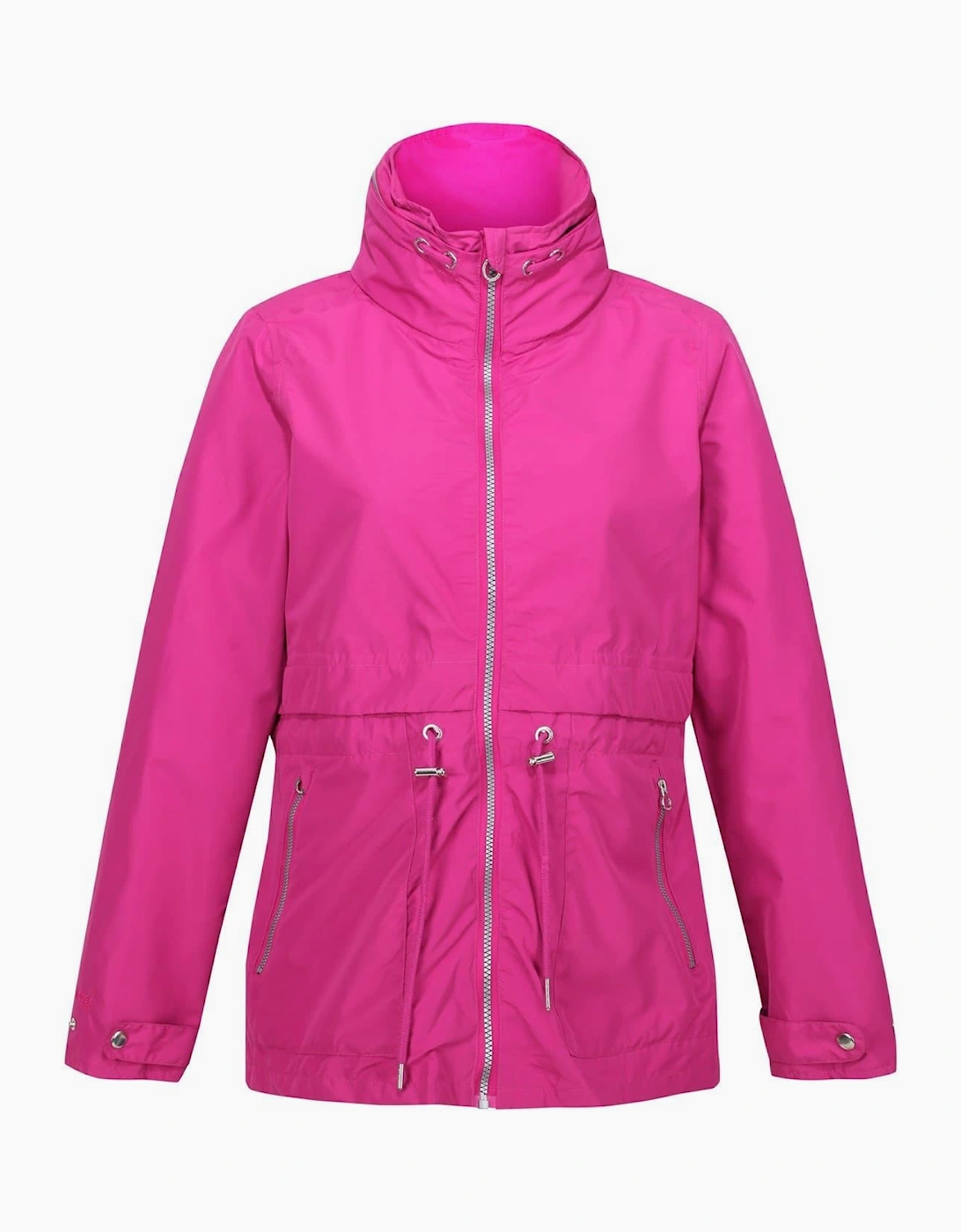 Nadira Solid Patterned Drawstring Rain Jacket, 5 of 4