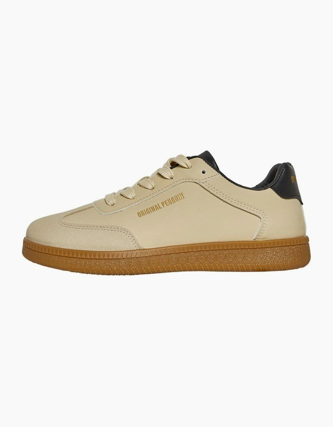 Original Penguin Women's Cream Salsa Round Toe Flat Heel Court Shoes - Size: 5