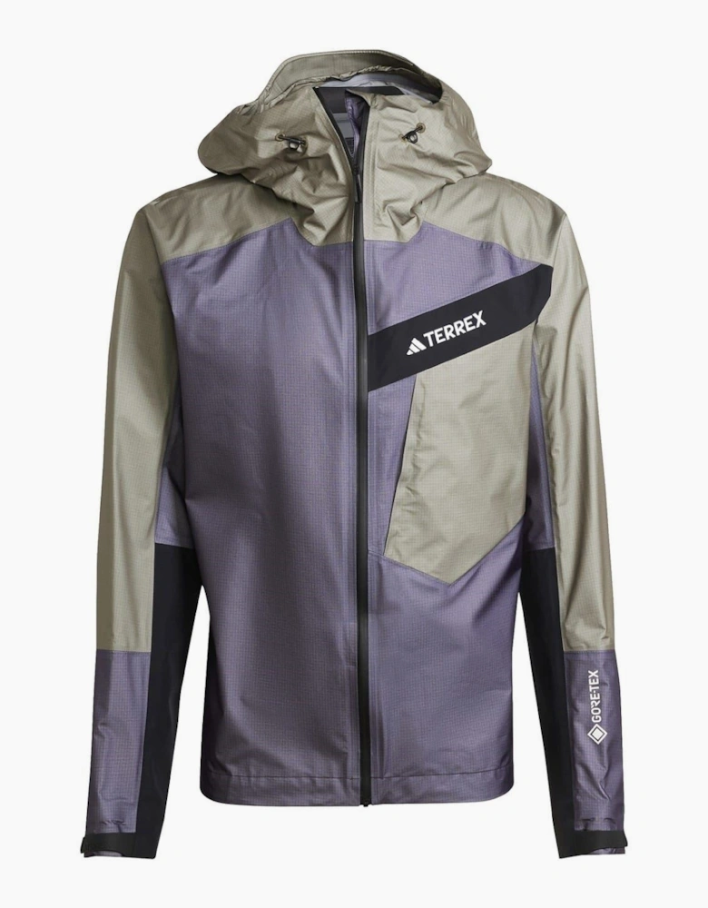 Track Solid Patterned Hooded Jacket