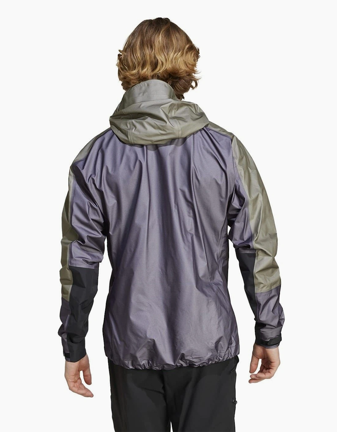 Track Solid Patterned Hooded Jacket