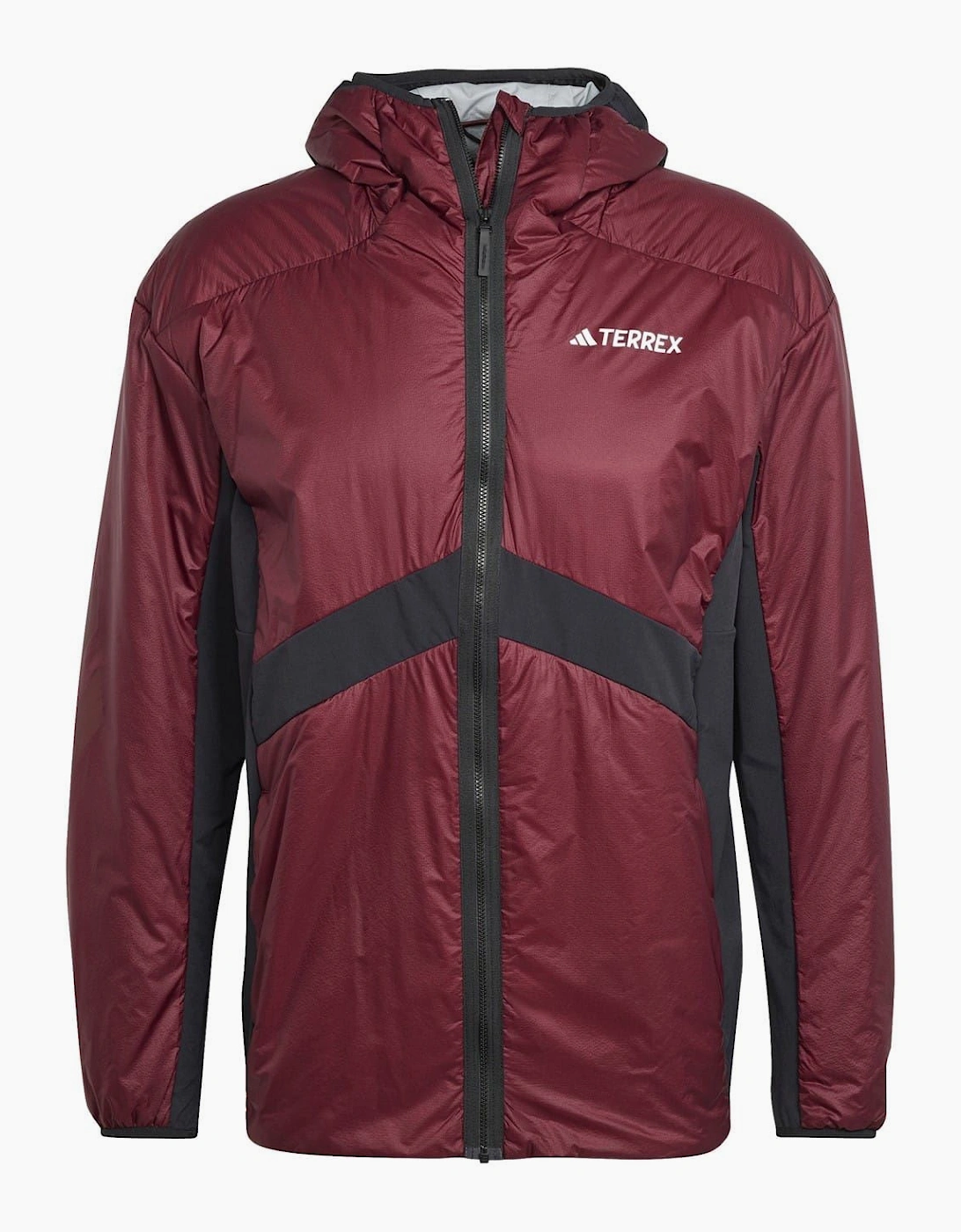 Color Block Hooded Full Zipper Zipped Pocket Rain Jacket, 2 of 1