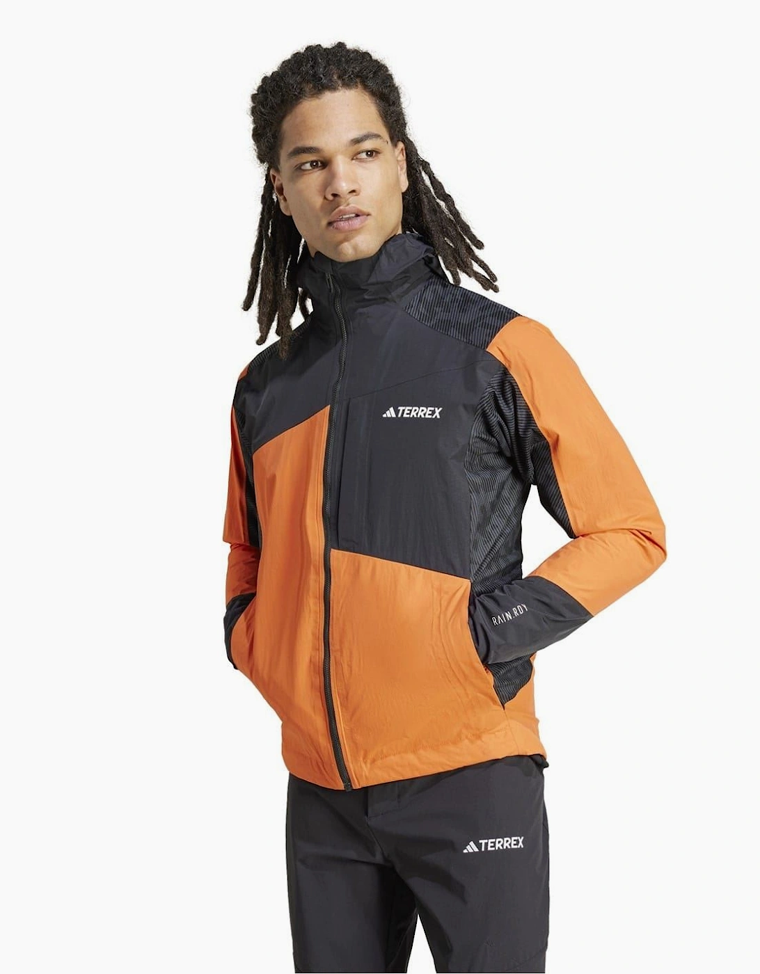 XPR Hybrid Hooded Full Zipper Color Block Rain Jacket
