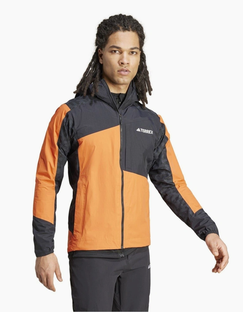 XPR Hybrid Hooded Full Zipper Color Block Rain Jacket