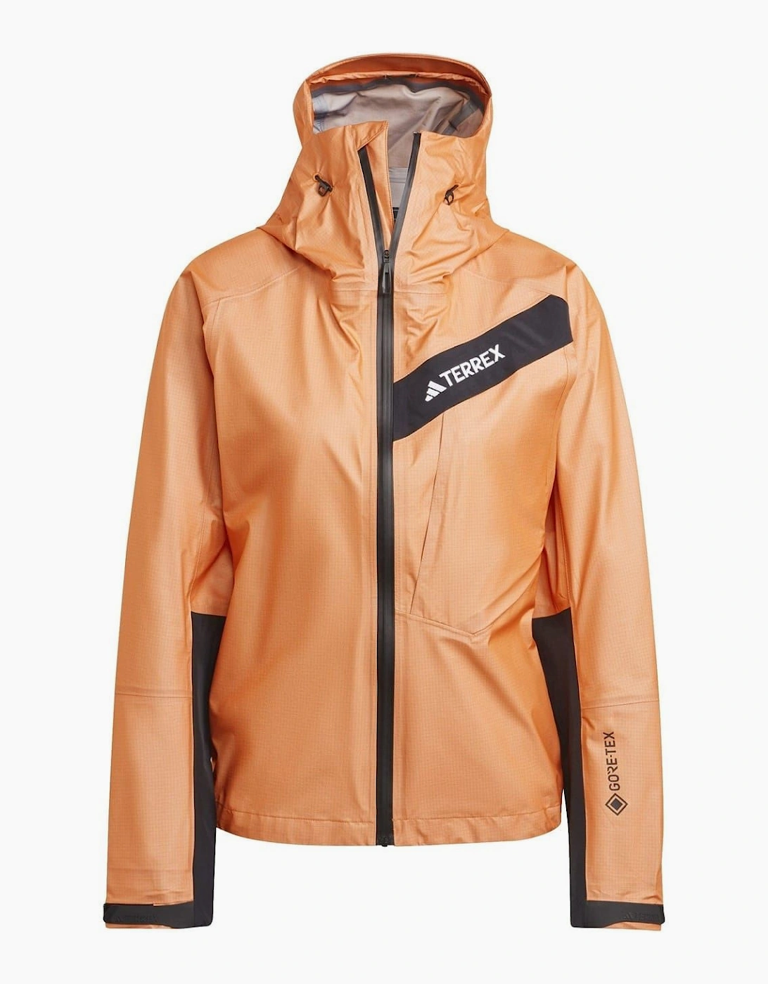 Women's Solid Patterned Hooded Full Zipper Rain Jacket, 7 of 6