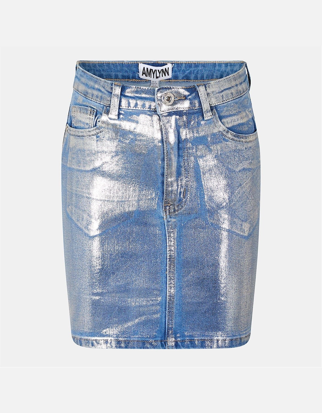 Metallic Mini 5 Pocket Skirt