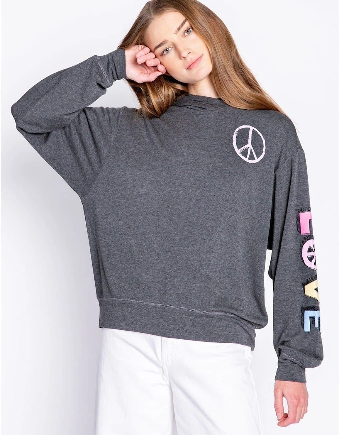 Pj Salvage Women's Grey Salvage Hoody - Size: 14 L