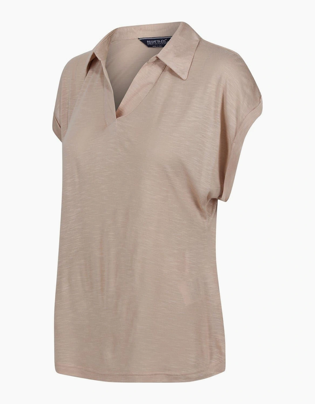 Collared Neck Short Sleeve Polo Shirt