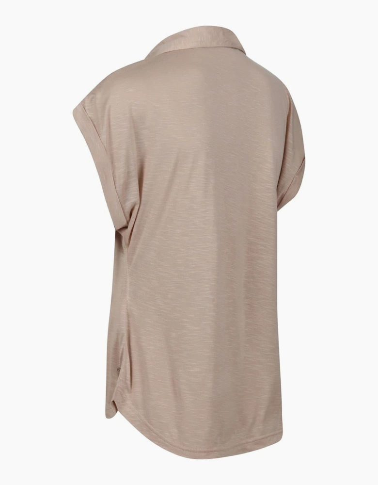Collared Neck Short Sleeve Polo Shirt