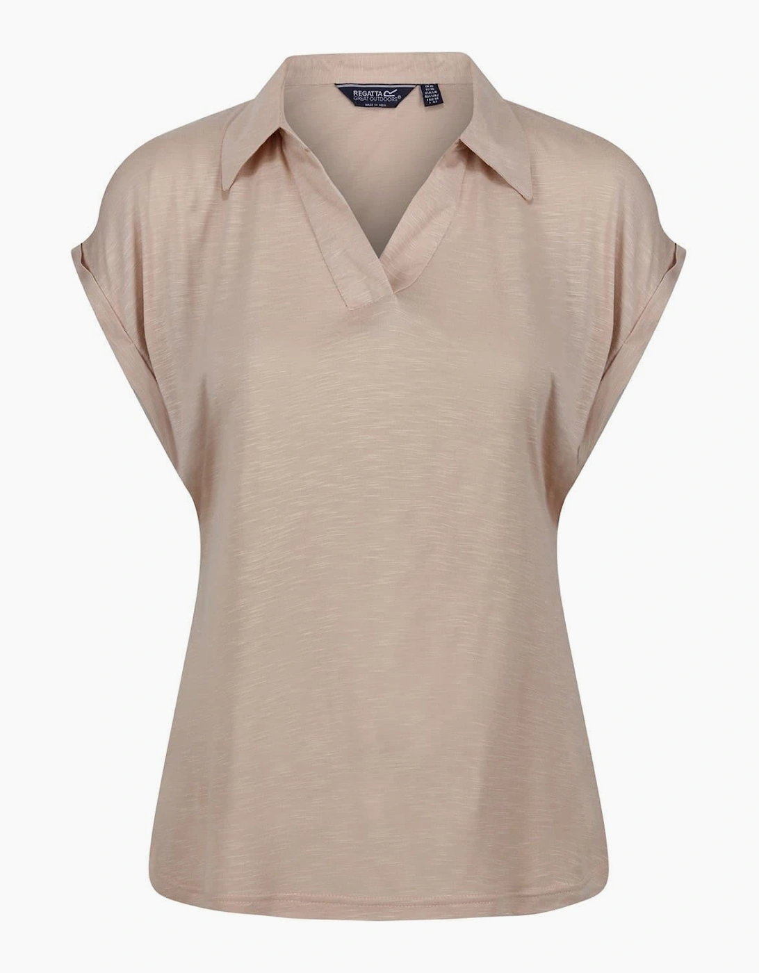 Collared Neck Short Sleeve Polo Shirt