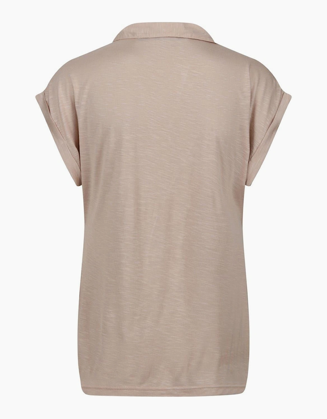 Collared Neck Short Sleeve Polo Shirt