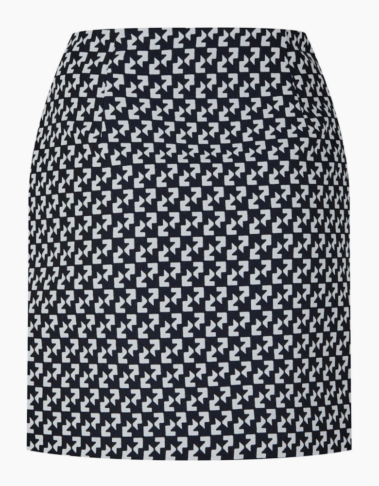 Mini Geometric Patterned Wrap Skirt