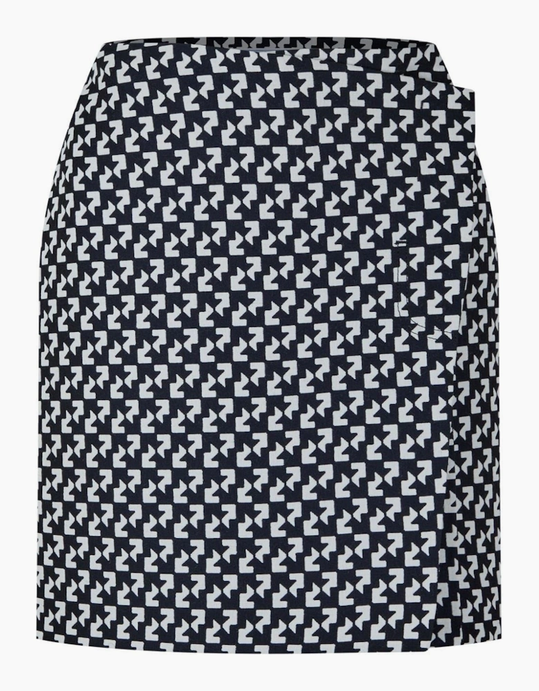 Mini Geometric Patterned Wrap Skirt