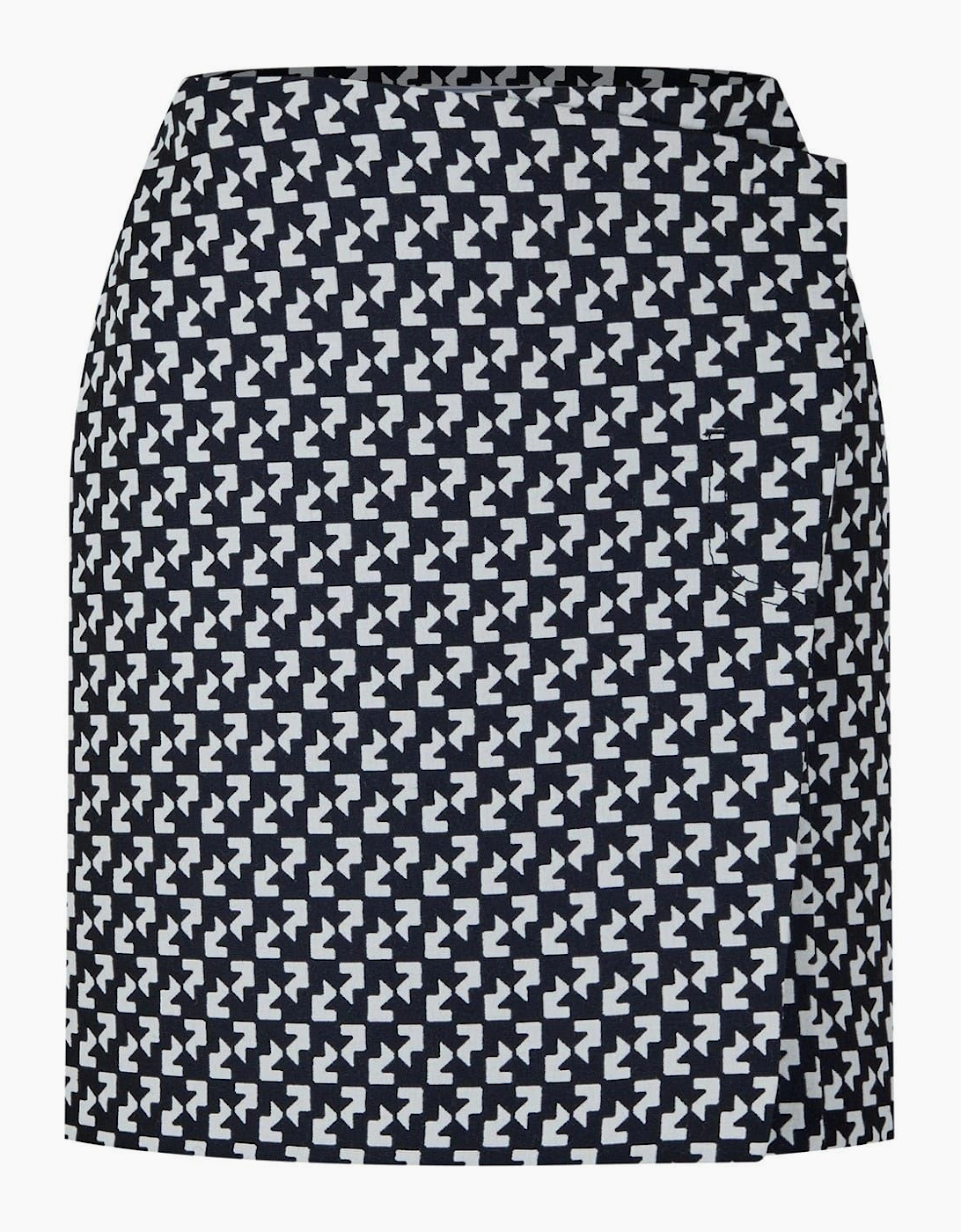Mini Geometric Patterned Wrap Skirt