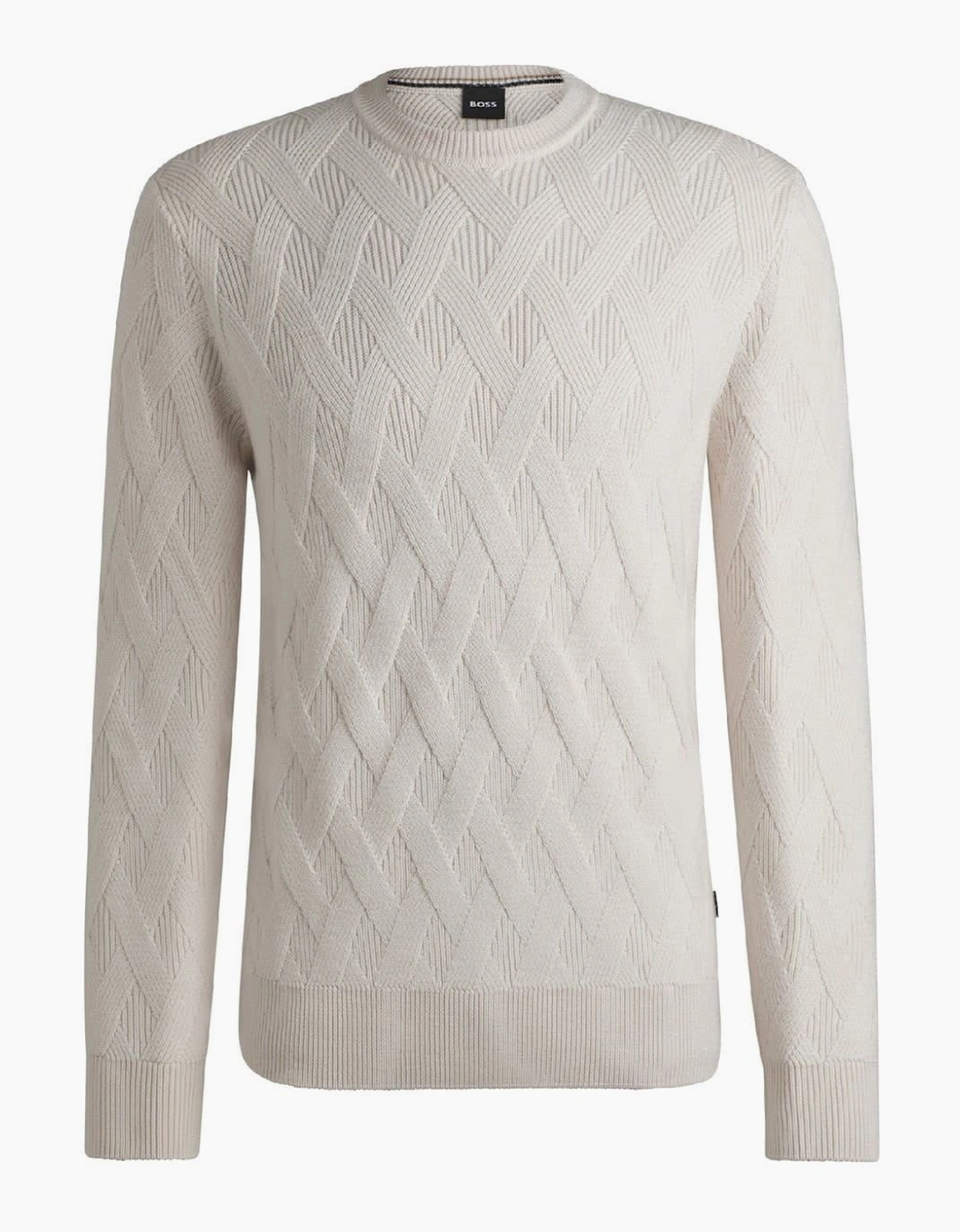 Ribbed Collar Crew Neck Long Sleeve Sweater, 3 of 2