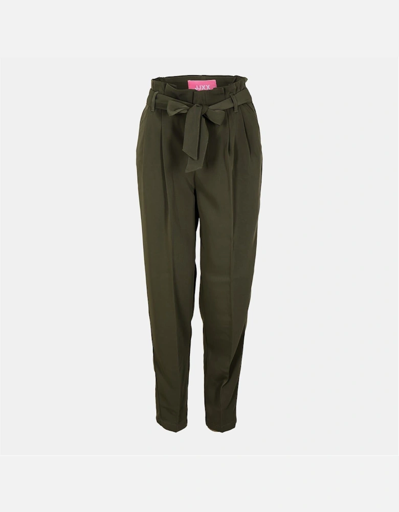 Solid Patterned Straight Trousers