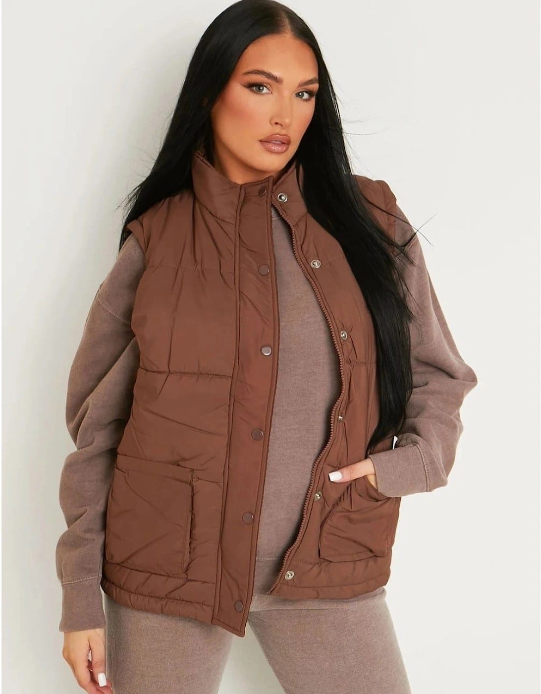 Detail Sleeveless Padded Gilet, 2 of 1