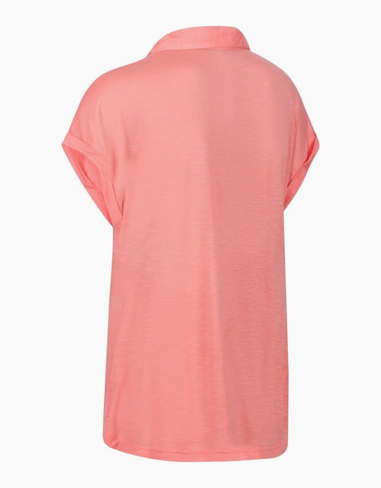 Collared Neck Short Sleeve Polo Shirt