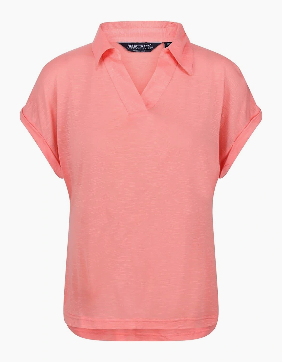 Collared Neck Short Sleeve Polo Shirt