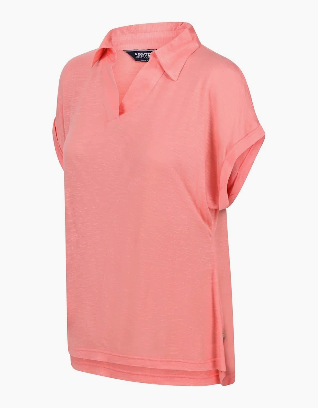 Collared Neck Short Sleeve Polo Shirt
