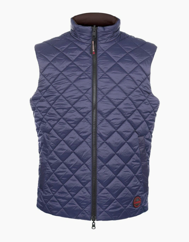 Plaid Patterned Full Zipper Zipped Pocket Waist Coat
