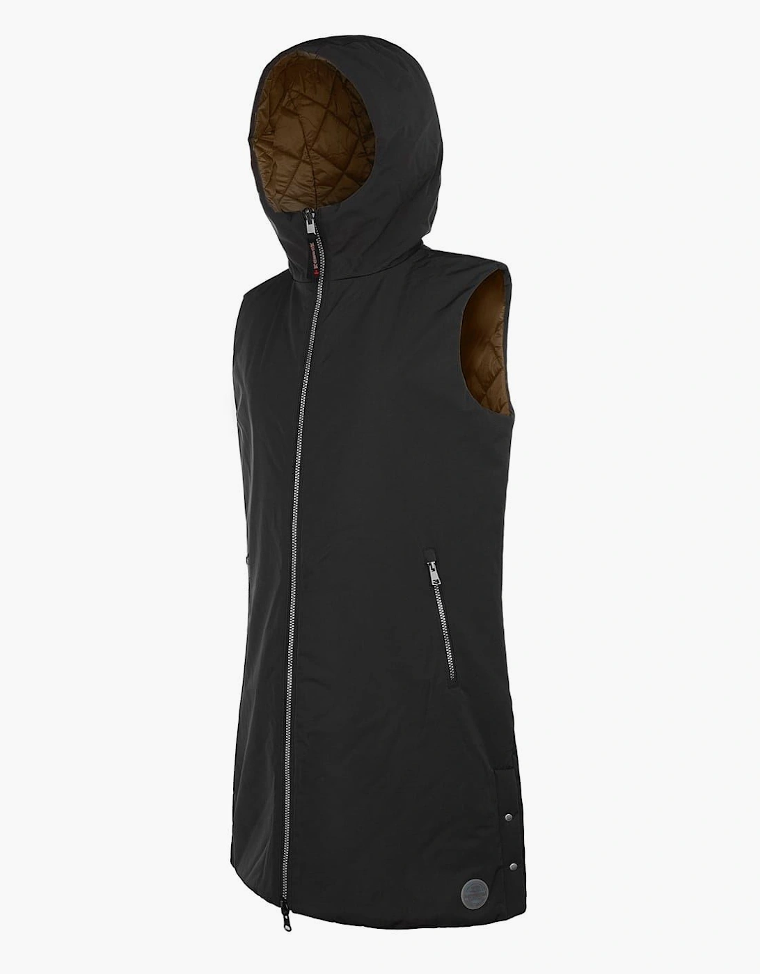 Solid Patterned Hooded Gilet
