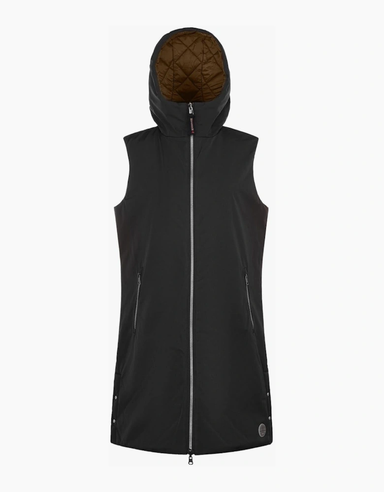 Solid Patterned Hooded Gilet
