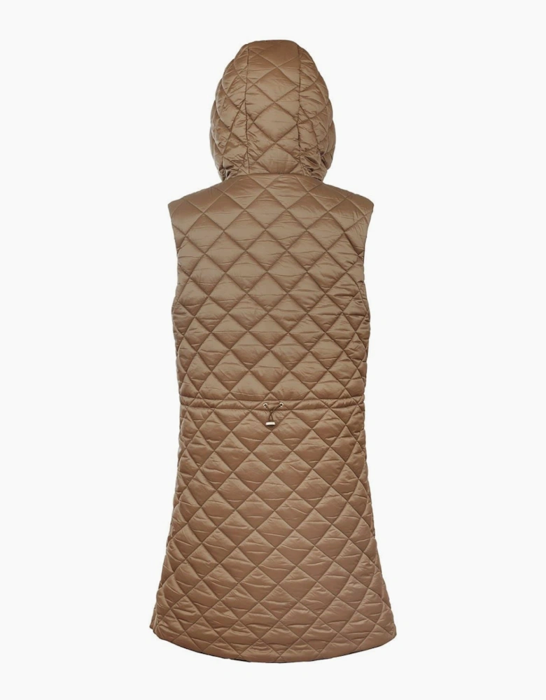Solid Patterned Hooded Gilet