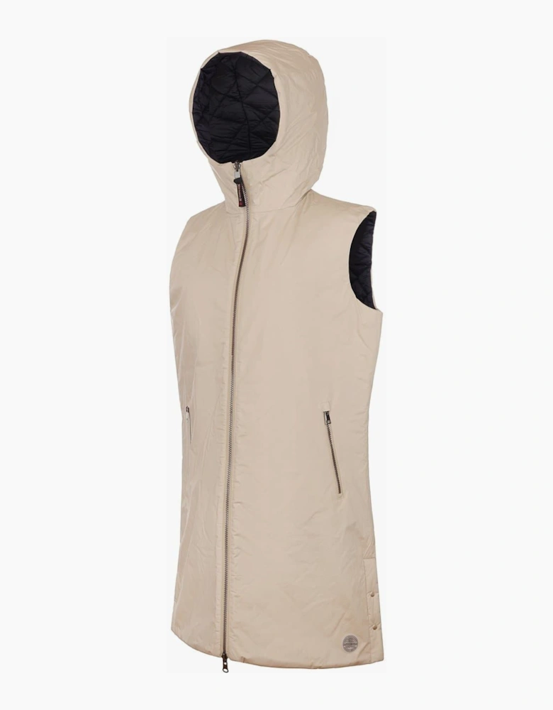 Solid Patterned Hooded Gilet
