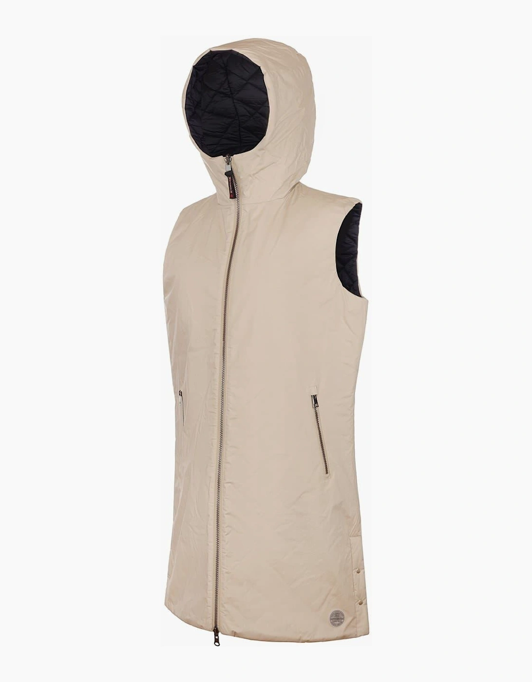 Solid Patterned Hooded Gilet