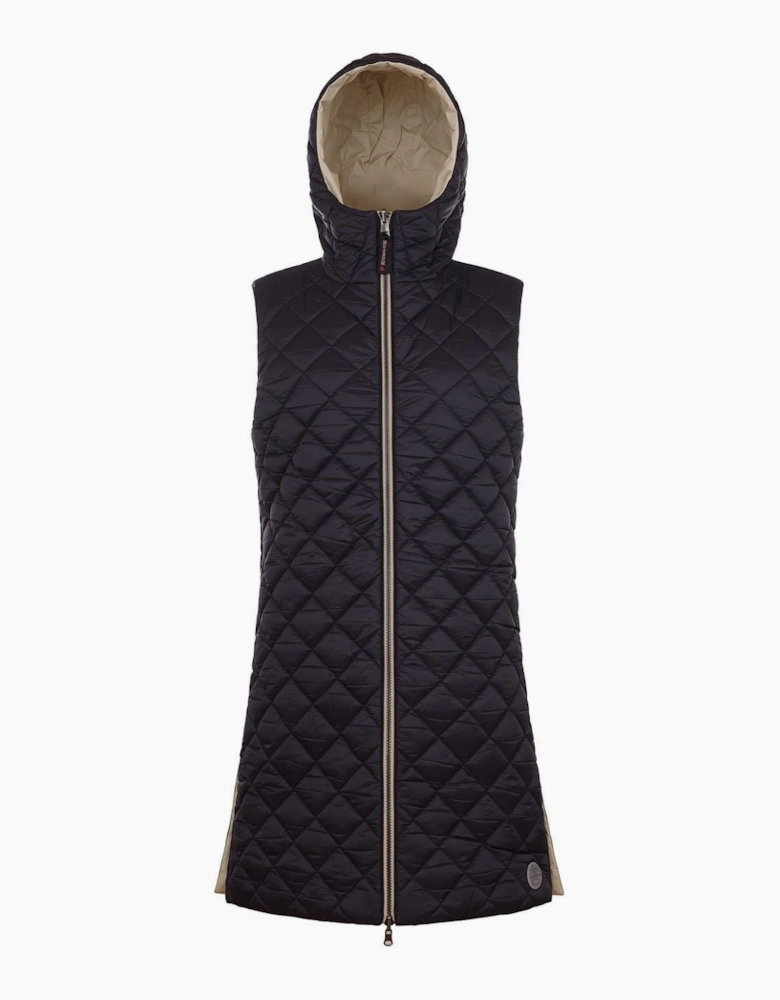 Solid Patterned Hooded Gilet