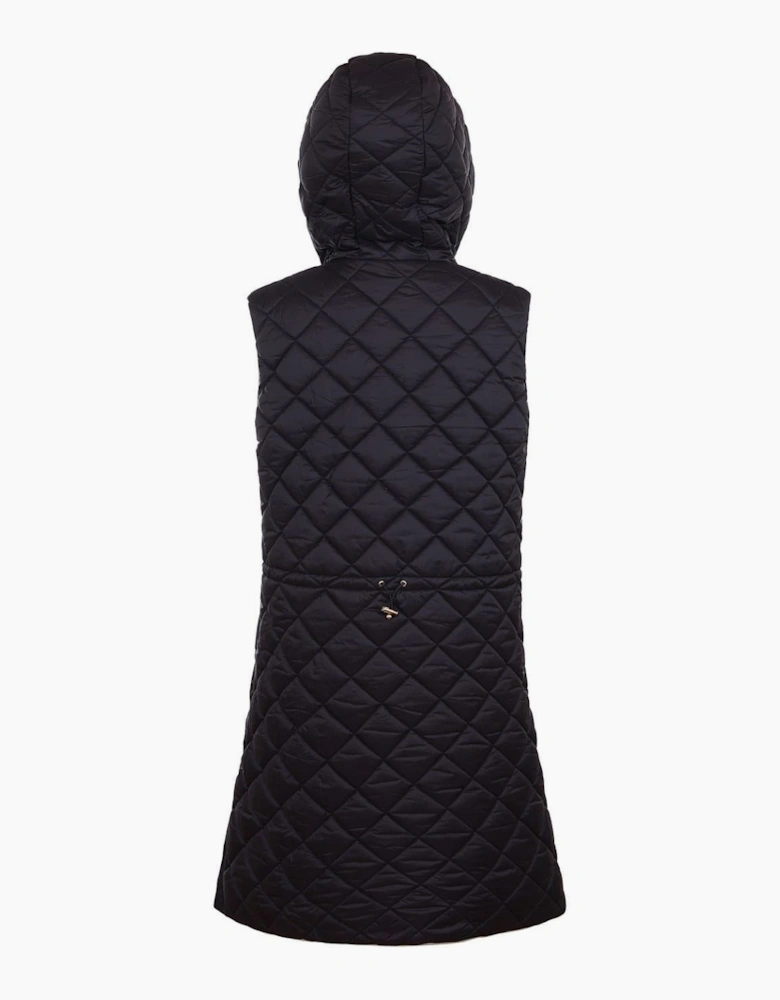 Solid Patterned Hooded Gilet