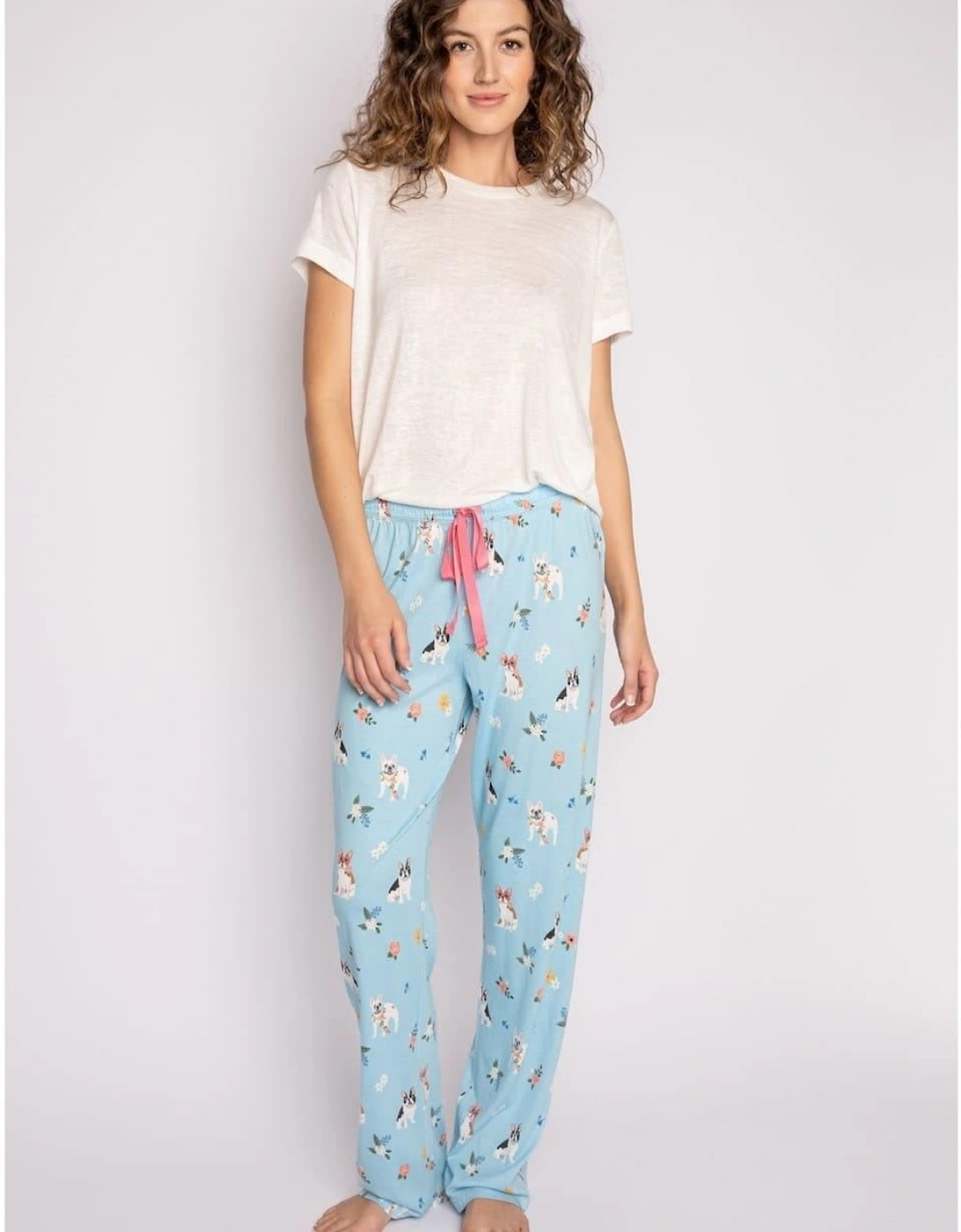 Pj Salvage Women's Hellblau Salvage Playful Prints Pant - Size: 12 M