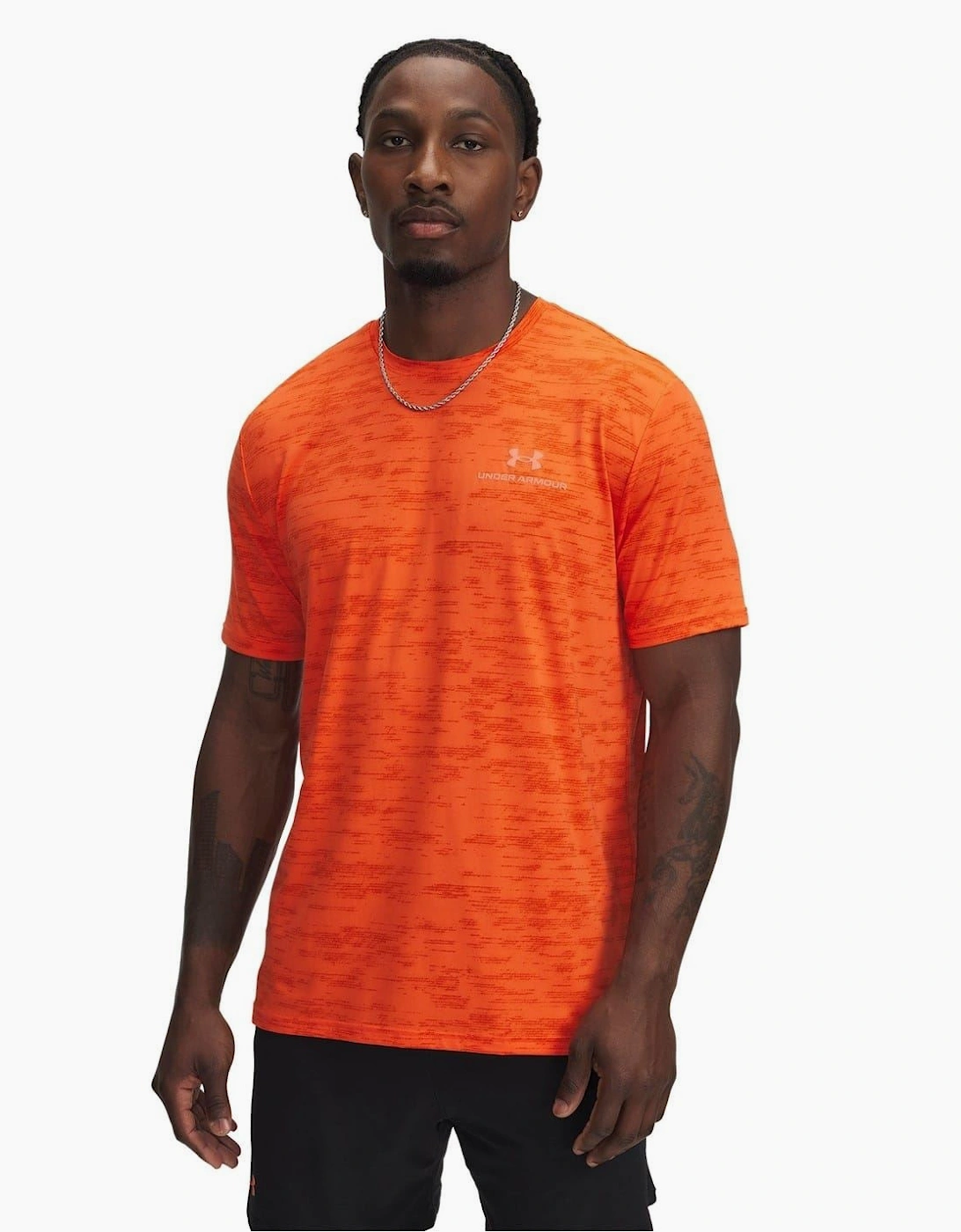 Under Armour Men's Orange Vanish Crew Neck Short Sleeve T-Shirt  36 S