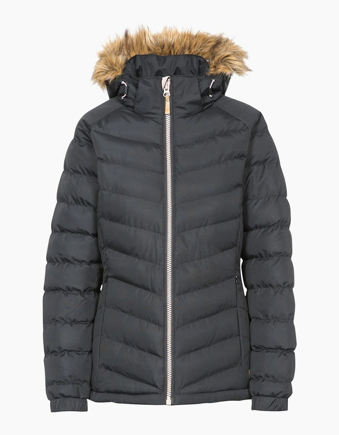 Hooded Solid Patterned Parka Jacket, 7 of 6