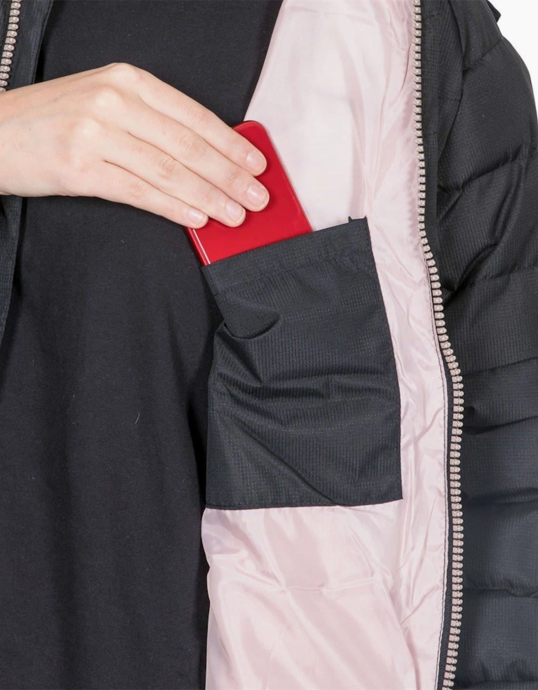 Hooded Solid Patterned Parka Jacket