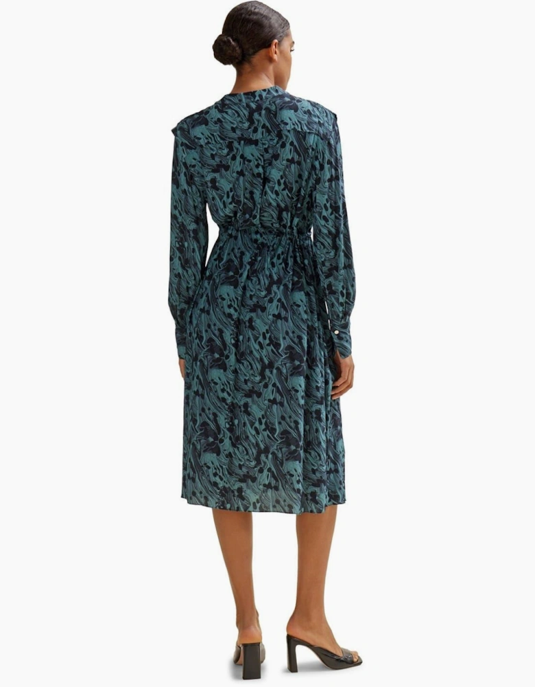 Collared Neck Midi Dress